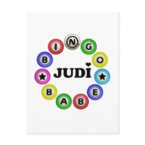 Bingo Babe Judi Postcard