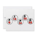 Bingo Balls and Numbers Invitations