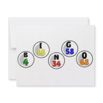 Bingo Balls invitations