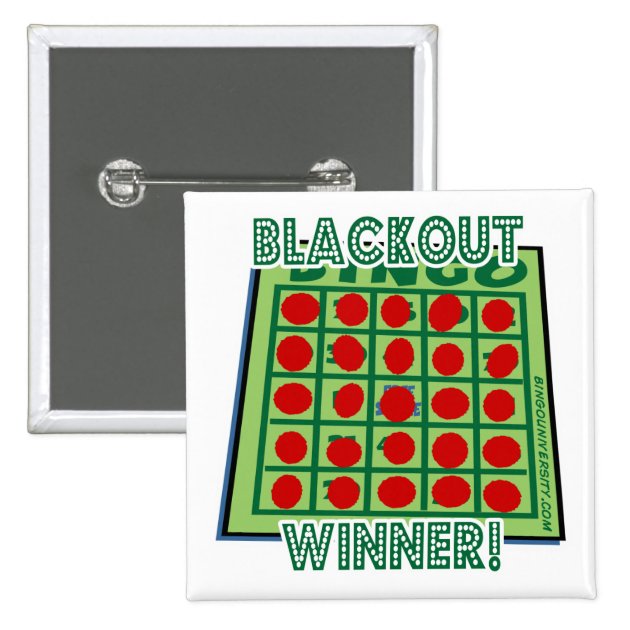 Bingo Button Blackout Bingo Winner Zazzle