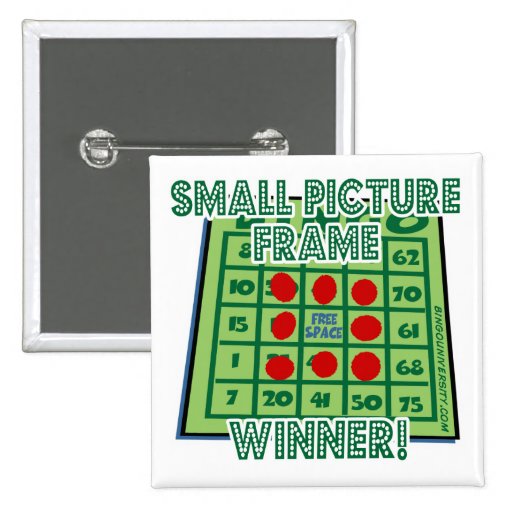 Bingo Button Small Picture Frame Winner! Zazzle