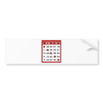 bingo card bumper stickers