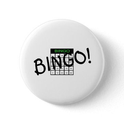 Bingo Card Pins by TeeZazzle