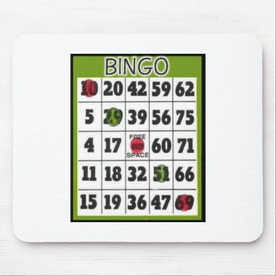 Bingo Card Mouse Pad by MishMoshTees