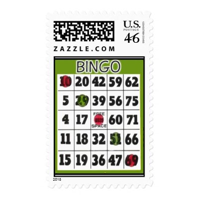 Bingo Card Postage Stamps by MishMoshTees