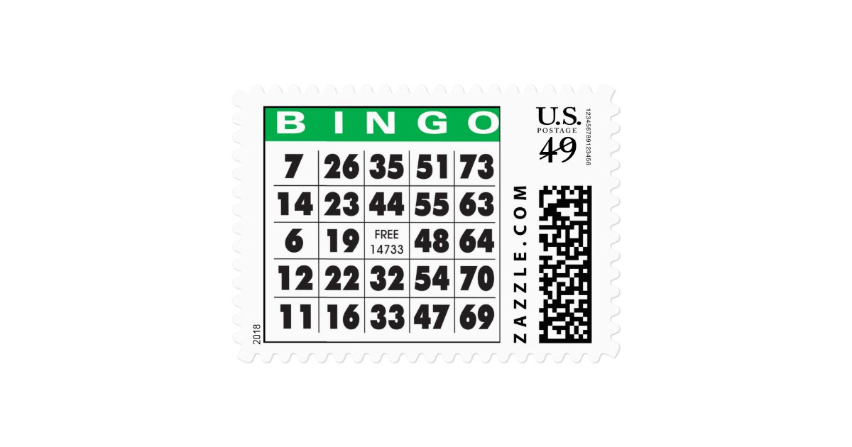 bingocard postage stamp Zazzle