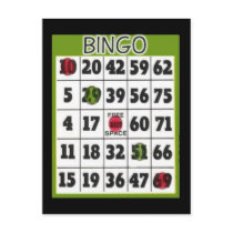 Bingo Card Post Card