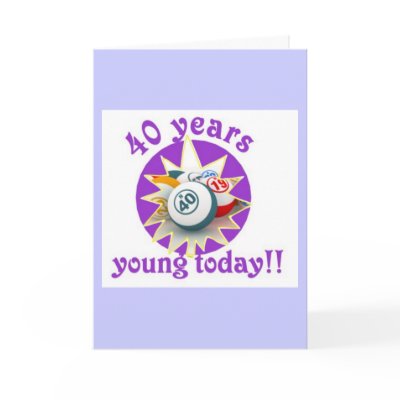 Bingo cards - 40th birthday by managingzaz