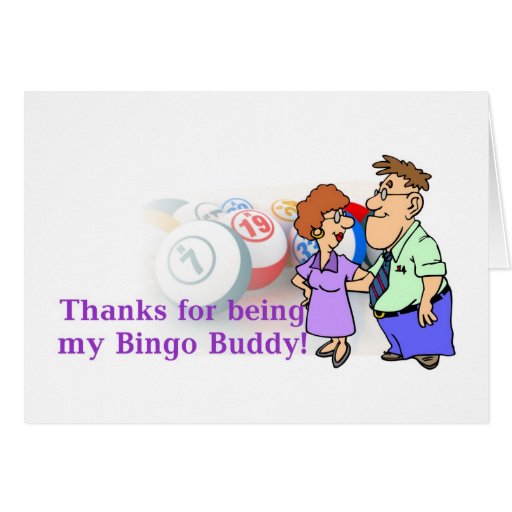Bingo cards thank you Zazzle