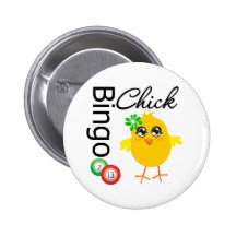 Bingo Chick Pinback Button