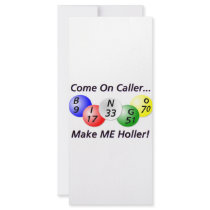 Bingo! Come on Caller, Make ME Holler! Rack Card Template