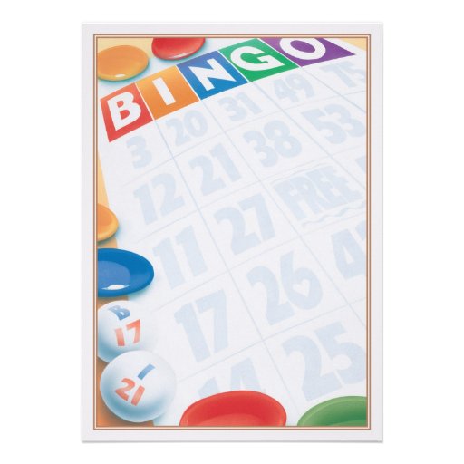 Bingo © custom invitations (front side)
