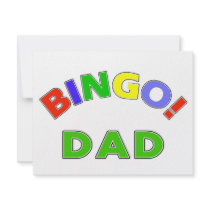 Bingo Dad invitations by CelebrationZazzle Bingo Dad invitations