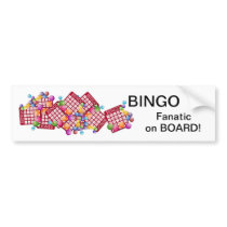 BINGO Fanatic on BOARD! Bumper Sticker