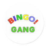 Bingo Gang Round Stickers