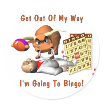 Bingo: Get Out Of My Way Stickers