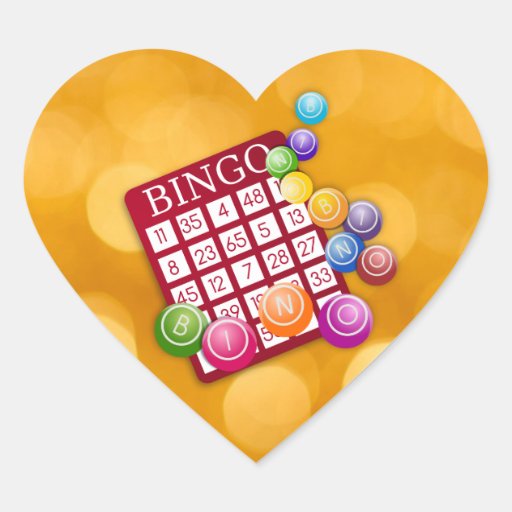 Bingo Heart Stickers Zazzle