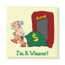 Bingo - I'm A Winner Fridge Magnet
