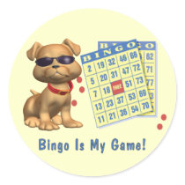 Bingo Is My Game! Round Stickers