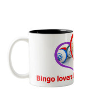 Bingo Lover's two tone mug by managingzaz Bingo Lover's two tone mug