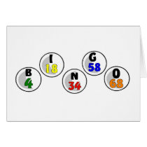 Bingo Numbers Cards