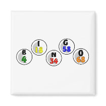 Bingo Numbers Fridge Magnets