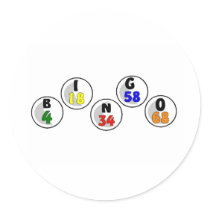 Bingo Numbers stickers