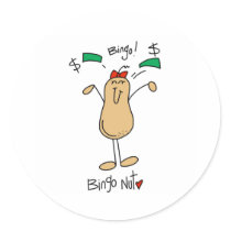 Bingo Nut stickers by stick_figures Bingo Nut stickers