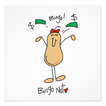 Bingo Nut T-shirts and Gifts Custom Invites