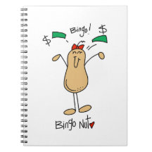 Bingo Nut T-shirts and Gifts Spiral Notebook