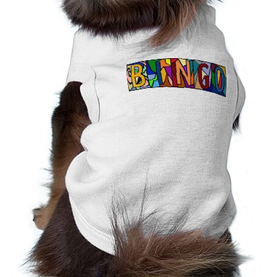 BINGO ~ PERSONALIZED BIG LETTER PET-WARE FOR DOGS! PET SHIRT by layooper