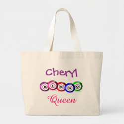 Bingo Queen Fun Bingo Balls Design Canvas Bag