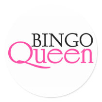 Bingo Queen Round Sticker