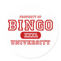Bingo University stickers by universityshirts Bingo University stickers