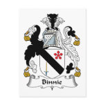 Binnie Family Crest Postcard