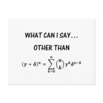 Binomial Theorem Postcard