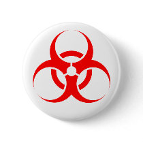 Bio hazard badge pinback button