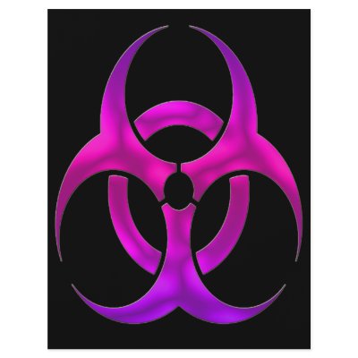 Bio Hazard Electric Purple Custom Flyer by MidnightDreamer