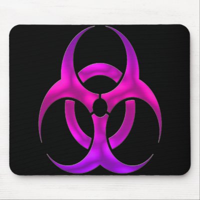 Bio Hazard Electric Purple Mouse Pad by MidnightDreamer