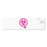 bio hazard femme bumper sticker