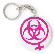 bio hazard femme keychains