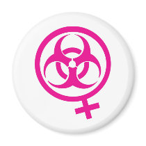 bio hazard femme fridge magnets