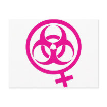 bio hazard femme postcards