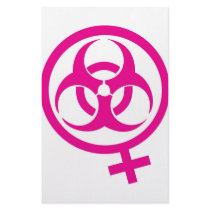 bio hazard femme stationery design
