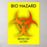 Bio Hazard Funny Print Poster Humor
