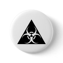 Bio Hazard or Biohazard Sign Symbol Warning Black Pin