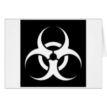 Bio Hazard or Biohazard Sign Symbol Warning Black Cards