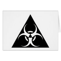 Bio Hazard or Biohazard Sign Symbol Warning Black Cards