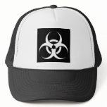 Bio Hazard or Biohazard Sign Symbol Warning Black hats