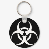 Bio Hazard or Biohazard Sign Symbol Warning Black keychains